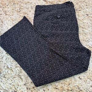 Lane Bryant Black & Gray Funky Fun Splatter Print Trouser Pants Bootcut 28